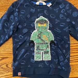 H&M Ninjago flip sequence sweatshirt boys size 4-6